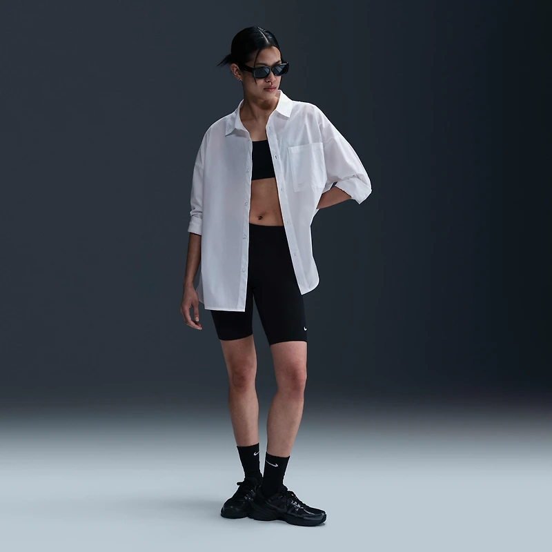 Nike Sportswear Chill Poplin Women's Loose Long-Sleeve Button-Up Top