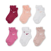 Nike Little Kids' Ruffle Ankle Socks (6 Pairs)