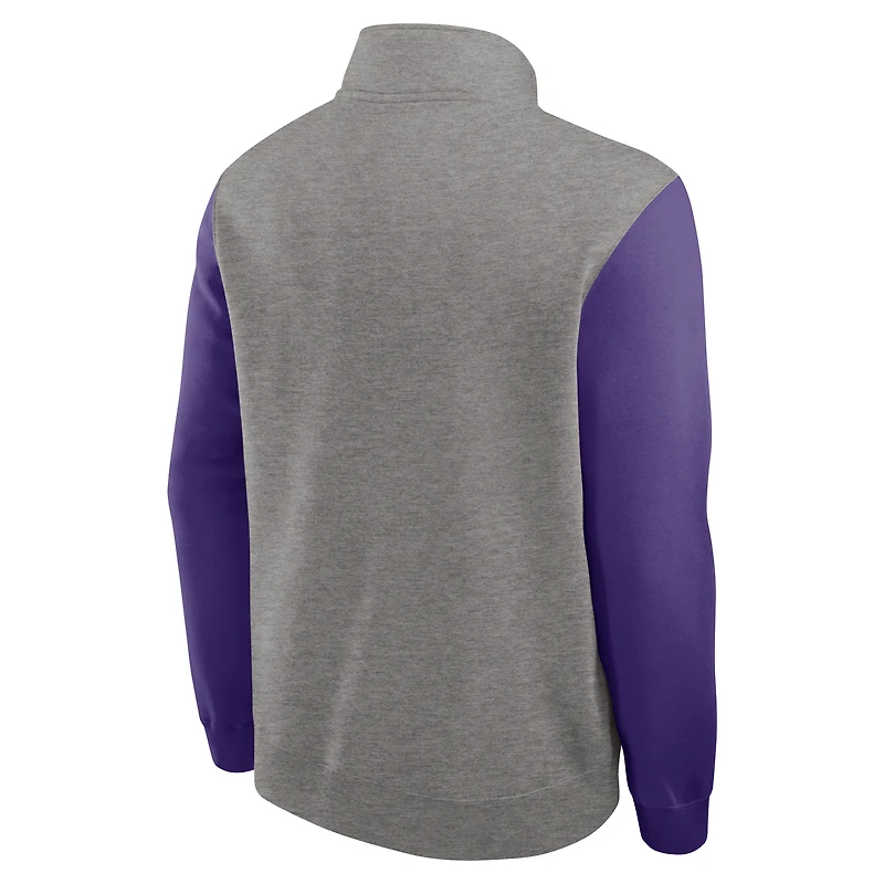 LSU Club Men's Nike College 1/2-Zip Crew