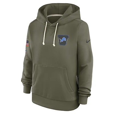 Detroit Lions Salute to Service Sideline Women's Nike Dri-FIT NFL Pullover Hoodie