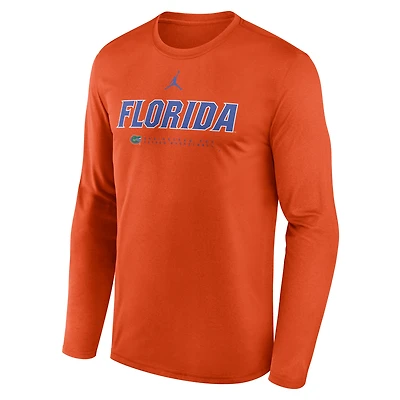 Florida Courtside Basketball Shootaround Legend Men's Jordan Brand Dri-FIT College Long-Sleeve T-Shirt