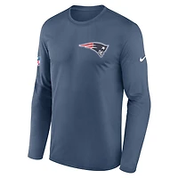 New England Patriots Rivalries Collection Sideline Legend Small Logo Men's Nike Dri-FIT NFL Long-Sleeve T-Shirt