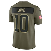 Jordan Love Green Bay Packers Salute to Service Men's Nike Dri-FIT NFL Limited Jersey