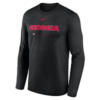 Georgia Courtside Basketball Shootaround Legend Men's Nike Dri-FIT College Long-Sleeve T-Shirt