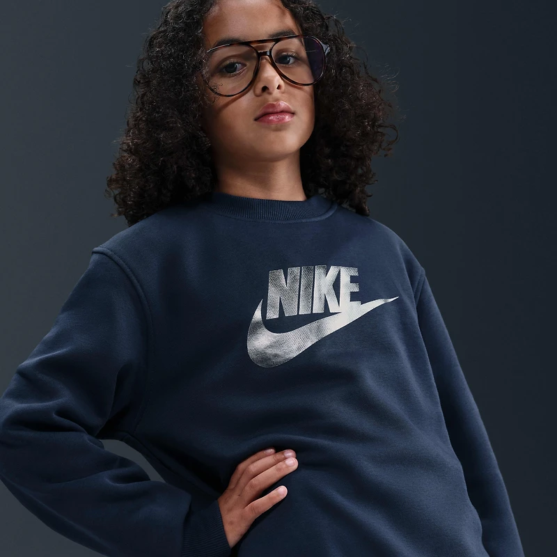 Nike Sportswear Club Fleece Big Kids' Crew-Neck Sweatshirt