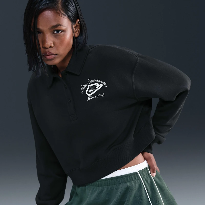 Nike Sportswear Phoenix Fleece Women's Loose Collared Pull-Over Top