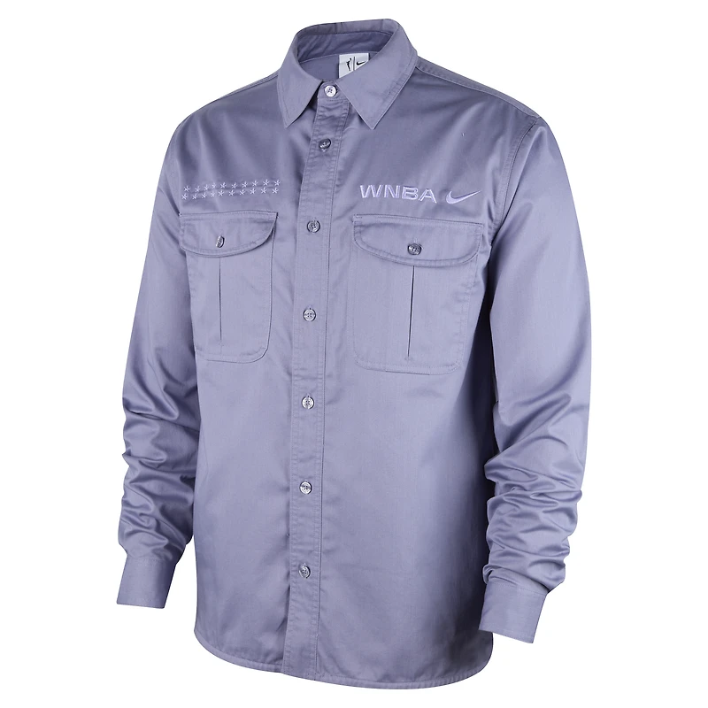 WNBA 2024 All-Star Weekend Men's Nike Woven Long-Sleeve Button-Up Shirt