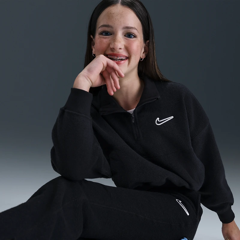 Nike Sportswear Big Kids' (Girls') Long-Sleeve Fleece Top
