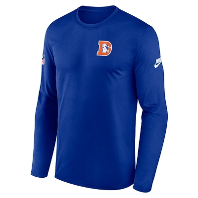 Denver Broncos Alt Legend Small Logo Men's Nike Dri-FIT NFL Long-Sleeve T-Shirt