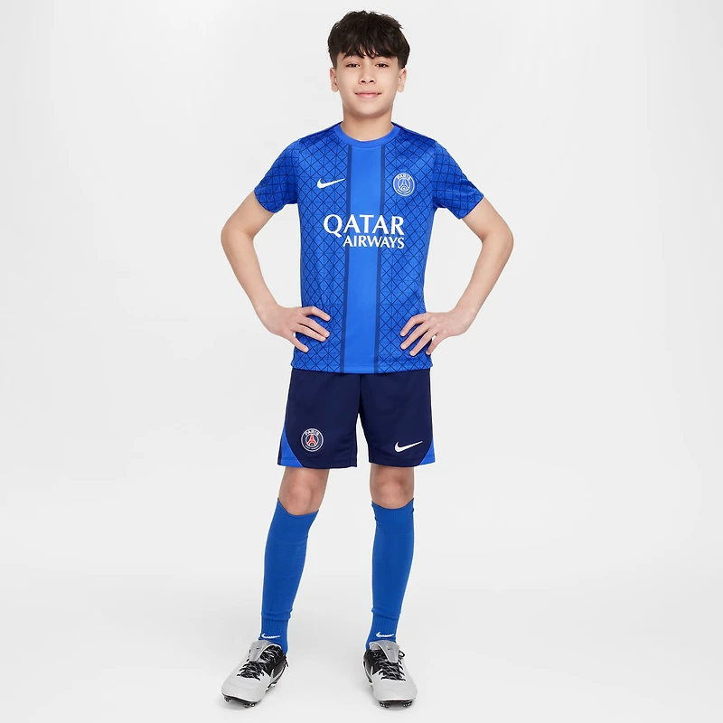 Paris Saint-Germain Academy Pro Home Big Kids' Nike Dri-FIT Soccer Pre-Match Short-Sleeve Top