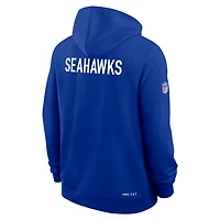 Seattle Seahawks Alt Offensive Set Play Sideline Men's Nike Dri-FIT NFL Pullover Hoodie