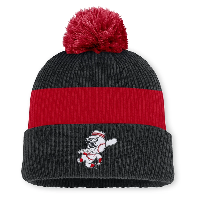 Cincinnati Reds Cooperstown Peak Men's Nike MLB Cuffed Pom Beanie
