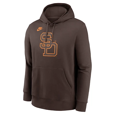 San Diego Padres Cooperstown Logo Club Men's Nike MLB Pullover Hoodie