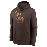 San Diego Padres Cooperstown Logo Club Men's Nike MLB Pullover Hoodie
