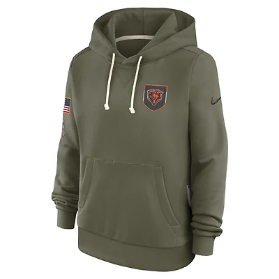Chicago Bears Salute to Service Sideline Women's Nike Dri-FIT NFL Pullover Hoodie