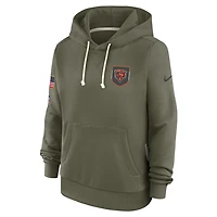 Chicago Bears Salute to Service Sideline Women's Nike Dri-FIT NFL Pullover Hoodie