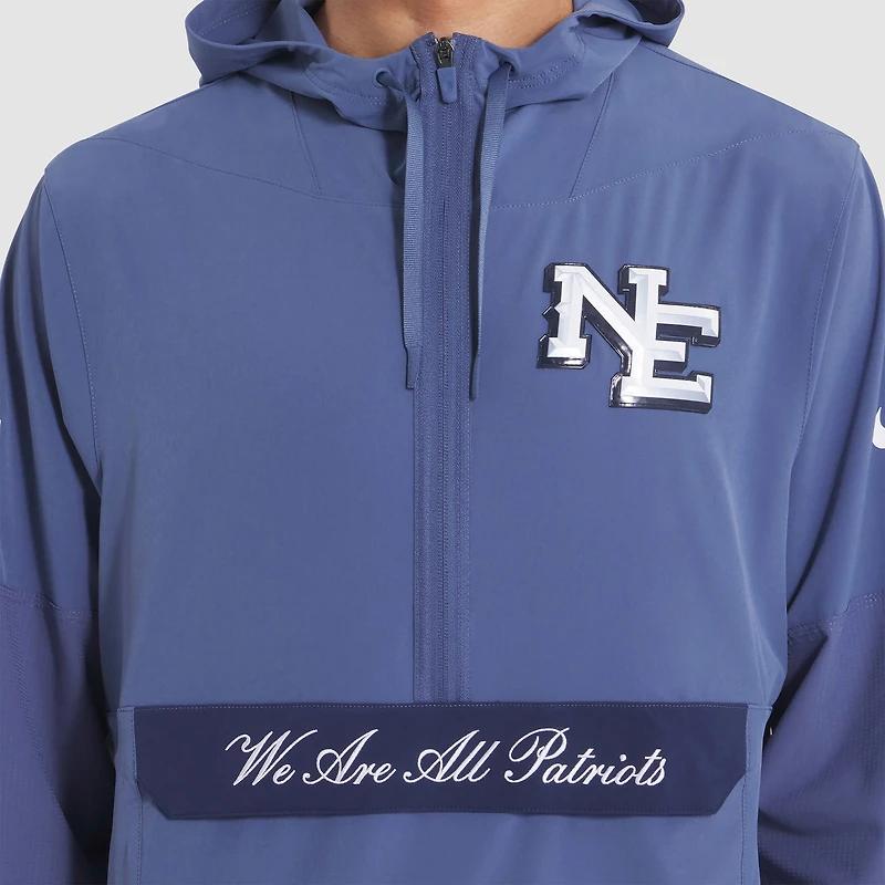 New England Patriots Rivalries Collection Sideline Anorak Men's Nike NFL 1/2-Zip Hooded Jacket