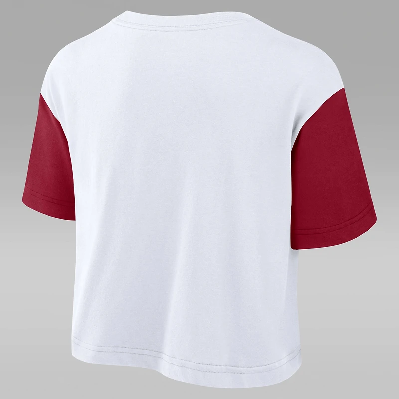 Oklahoma Script Women's Jordan Brand Dri-FIT College Cropped T-Shirt