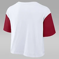 Oklahoma Script Women's Jordan Brand Dri-FIT College Cropped T-Shirt