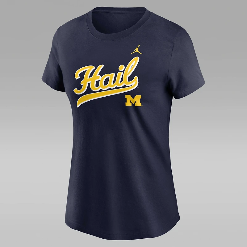 Michigan Athletic Prep Arch Local Script Women's Nike College T-Shirt