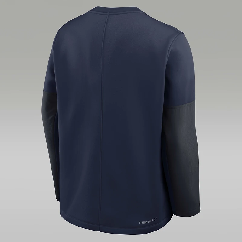 Michigan Sideline Coach Men's Jordan Brand Therma-FIT College Long-Sleeve T-Shirt