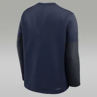Michigan Sideline Coach Men's Jordan Brand Therma-FIT College Long-Sleeve T-Shirt