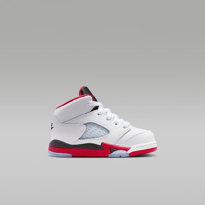 Jordan 5 Retro "Fire Red Black Tongue" Baby/Toddler Shoes