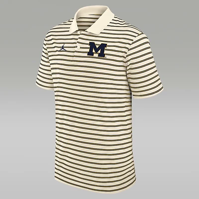 Michigan Striped Men's Jordan Brand Dri-FIT College Polo