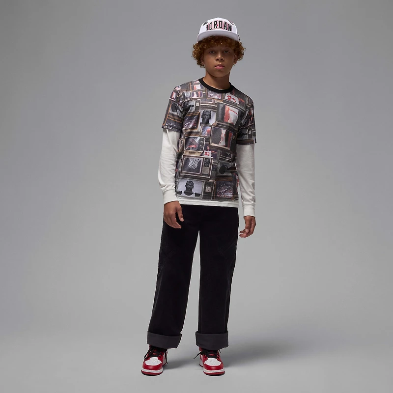 Jordan Flight Essentials Big Kids' Boxed Logo 3.0 T-Shirt