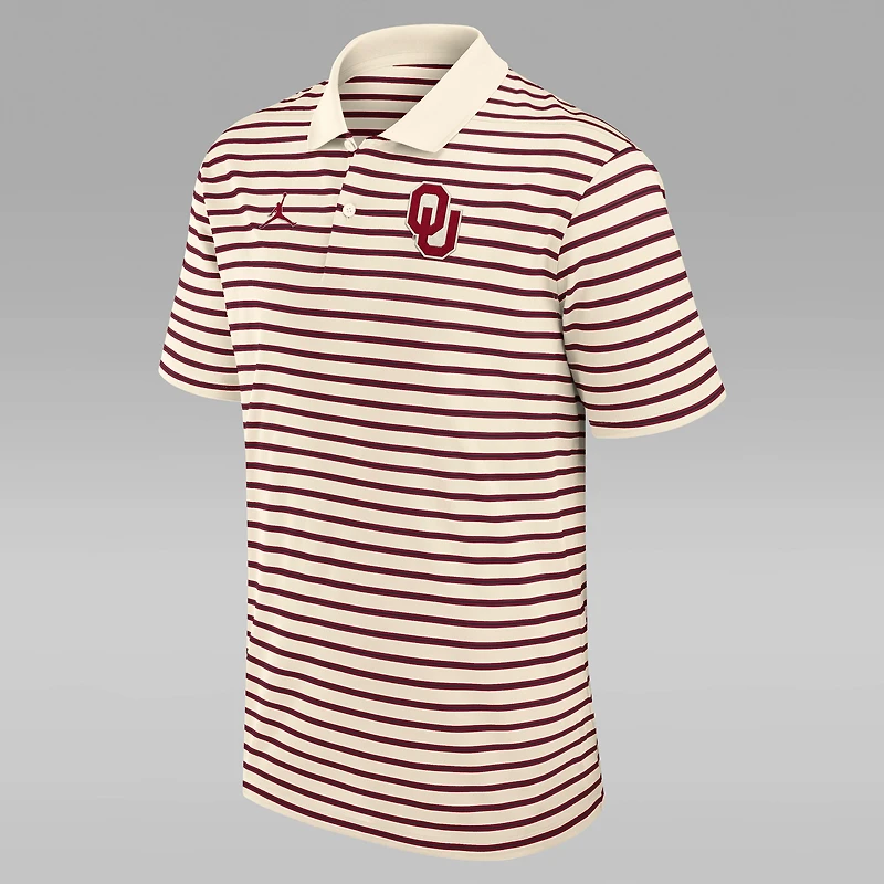 Oklahoma Striped Men's Jordan Brand Dri-FIT College Polo