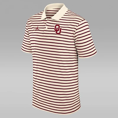 Oklahoma Striped Men's Jordan Brand Dri-FIT College Polo