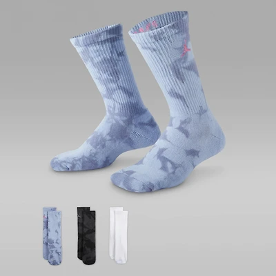 Jordan Big Kids' Blue Jeans and Bling Crew Socks (3 Pairs)