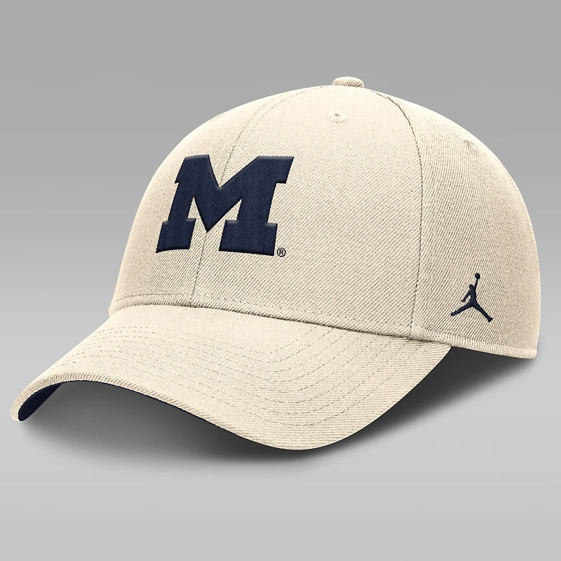 Michigan Primetime Rise Men's Jordan Brand Dri-FIT College Trucker Adjustable Hat