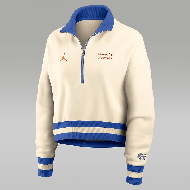 Florida Legacy Women's Jordan Brand College Cropped 1/4-Zip Crew