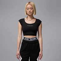 Jordan Sport Women's Short-Sleeve Knit Crop Top