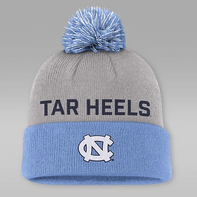 North Carolina Primetime Peak Men's Jordan Brand College Cuffed Pom Beanie