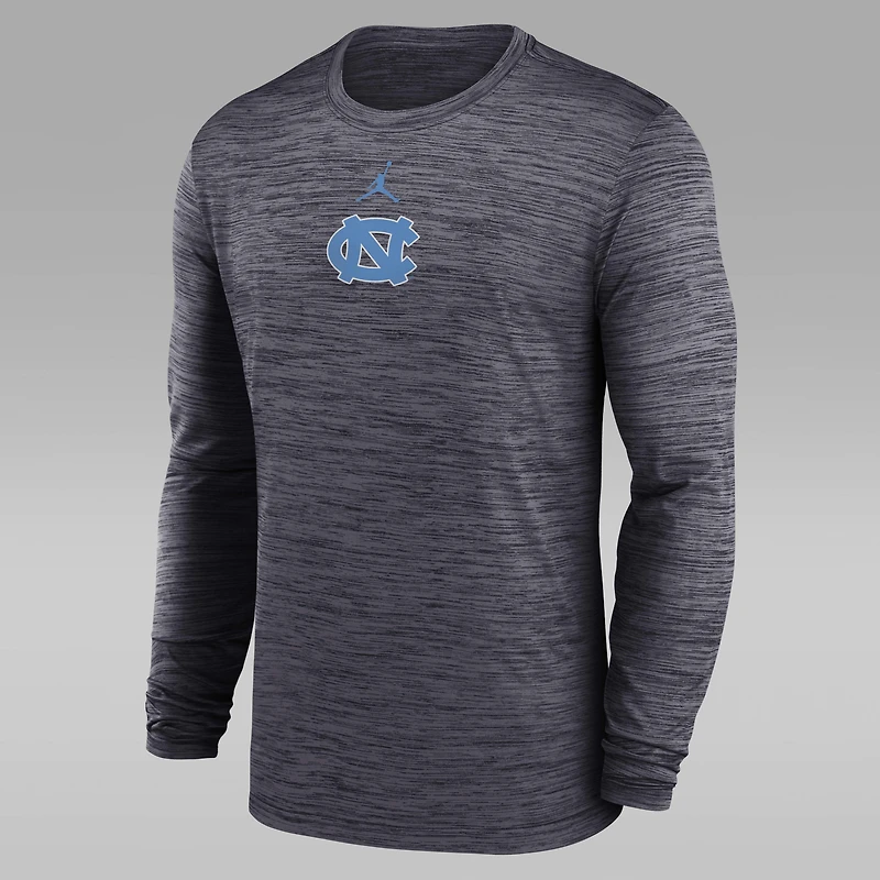 North Carolina Sideline Velocity Men's Jordan Brand Dri-FIT College Long-Sleeve T-Shirt