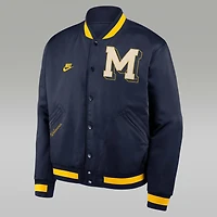 Michigan Legacy Men's Nike College Full-Snap Bomber Jacket