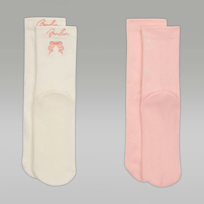 Jordan Big Kids' Sparkle Mesh Half Crew Socks (2 Pairs)