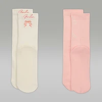 Jordan Big Kids' Sparkle Mesh Half Crew Socks (2 Pairs)