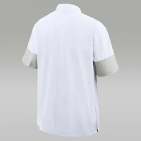 North Carolina Sideline Coach Men's Nike Jordan Brand 1/2-Zip Short-Sleeve Jacket