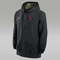 Oklahoma Men's Jordan Brand Full-Snap Hooded Military Jacket