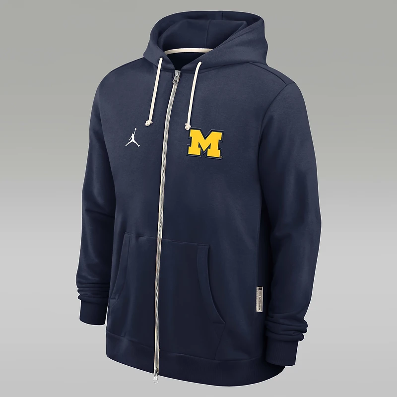 Michigan Sideline Men's Jordan Brand Dri-FIT College Full-Zip Hoodie