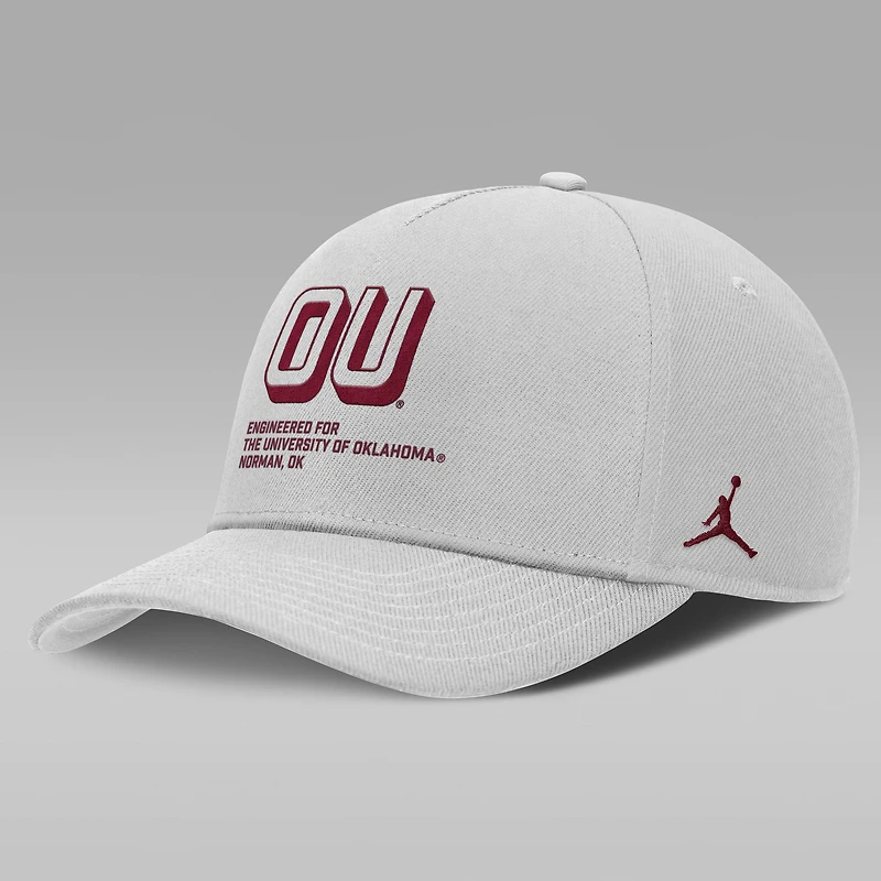 Oklahoma On-Field Primetime Rise Men's Jordan Brand College Adjustable Hat
