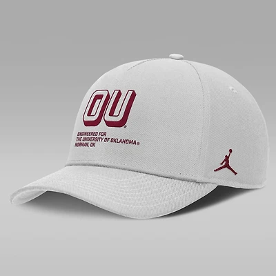 Oklahoma On-Field Primetime Rise Men's Jordan Brand College Adjustable Hat
