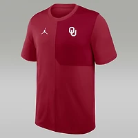 Oklahoma Sideline Coach Men's Jordan Brand Dri-FIT College Top
