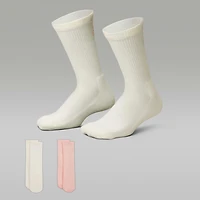 Jordan Big Kids' Sparkle Mesh Half Crew Socks (2 Pairs)