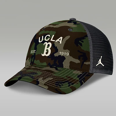 UCLA 2025 Military Appreciation Rise Men's Jordan Brand College Trucker Adjustable Hat