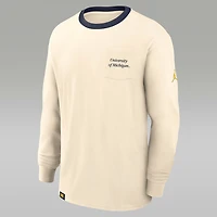 Michigan Athletic Prep Max90 Pocket Logo Men's Jordan Brand College Long-Sleeve T-Shirt