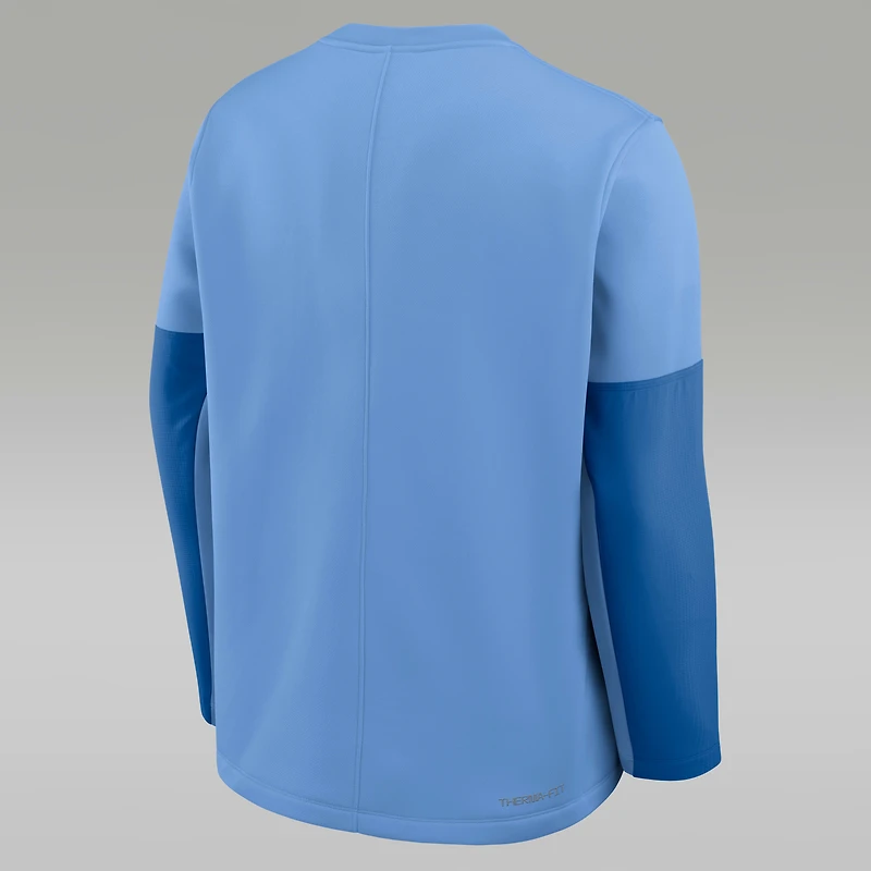 North Carolina Sideline Coach Men's Jordan Brand Therma-FIT College Long-Sleeve T-Shirt